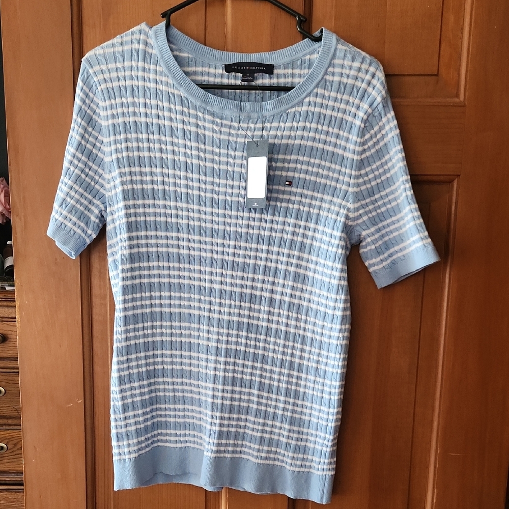 Tommy Hilfiger Women's Blue Striped Top